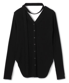 uncrave ヴィンテージリブ 2WAYトップス ブラック