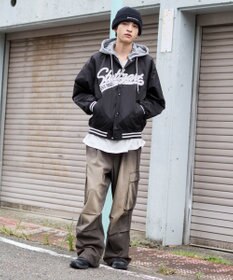 WEGO 【ユニセックス着用ITEM】2WAYフードワッペンスタジャン