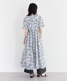 YECCA VECCA サファリ柄フレアシャツワンピース