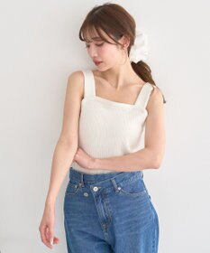 earth music&ecology チェーンリブラメカットタンクトップ