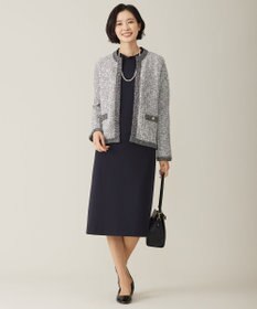 J.PRESS LADIES 【WEB限定カラーあり・洗える】TWEED ニット ジャケット