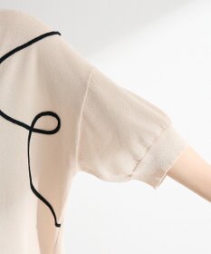 Green Parks 刺繍コードＶネックフレンチカーディガン