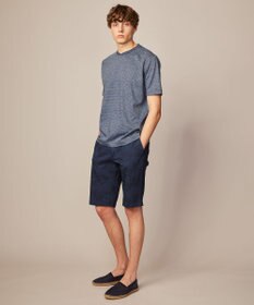 JOSEPH ABBOUD 【リネン素材/清涼感/吸水速乾】リネン天竺ボーダー Ｔシャツ