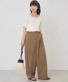 AMERICAN HOLIC スクエアネック5分袖プルオーバー