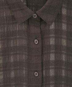 earth music&ecology シャドーチェックシャツ