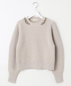 自由区 【カタログ掲載・洗える】ビジュー ニット