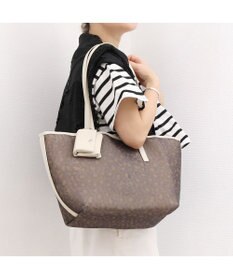 UNBILLION カシュカシュ cachecache / チュールメッシュヒョウ柄プリントトートＬ