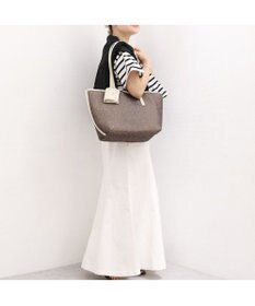 UNBILLION カシュカシュ cachecache / チュールメッシュヒョウ柄プリントトートＬ