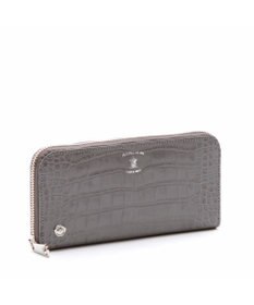 A.D.M.J. 牛革クロコ型押し ラウンドファスナーウォレット