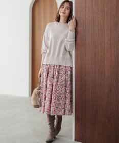 組曲 コットンカシミヤ混 クルーネックニット