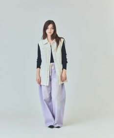 GRACE CONTINENTAL ロゴ刺繍リブトップ