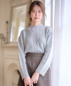 ANY SIS 【洗える】スフレアランパターン ニット