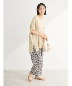 Green Parks 推しニット　裾ラインポンチョ型チュニック