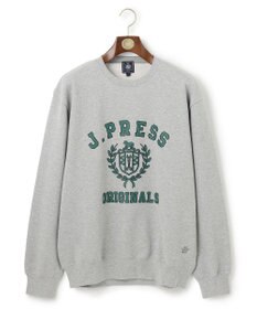 J.PRESS MEN 【J.PRESS ORIGINALS】【UNISEX】Supima Recycle Cotton CREST Logo Sweat