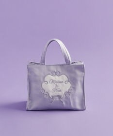 Maison de FLEUR コットンキャンディ刺繍トートバッグ