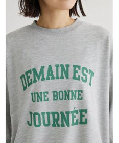 Green Parks ７分袖ロゴ裏毛プルオーバー