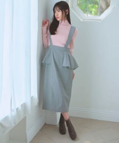 Feroux パールボタン リブタートル ニット