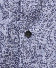 JOSEPH ABBOUD 【キングサイズ・麻100％・軽い・涼しい】 モイスチャーリネンペイズリー シャツ