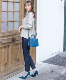 Tiaclasse L 【洗える】Vネック起毛ニットトップス