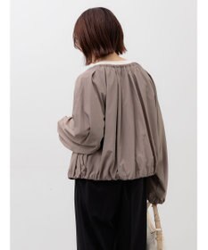 Te chichi ノーカラーギャザージップブルゾン