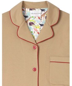 une nana cool 【綿100%】60/1 シルケットスムース 長袖開襟 MADE WITH LIBERTY FABRIC