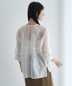 YECCA VECCA タックスリーブシアーシャツ