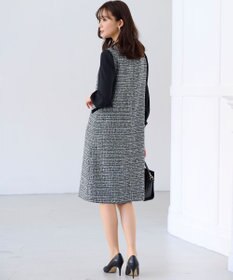 組曲 【KUMIKYOKU NAVY】ラメループモールツイード ワンピース