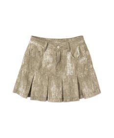 WEGO ウオッシュドプリーツミニスカート