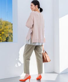 組曲 【洗える・ストレッチ】プランタンカラークロップド パンツ