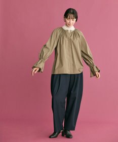 #Newans 【洗える】スラントフロントコクーンパンツ