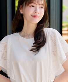 Tiaclasse レースフレアスリーブカットソートップス