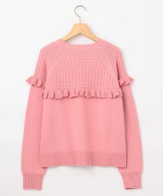 組曲 バスケット編みフリル ニット