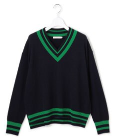 ICB ハイゲージソフトウール チルデンVネックプルオーバー