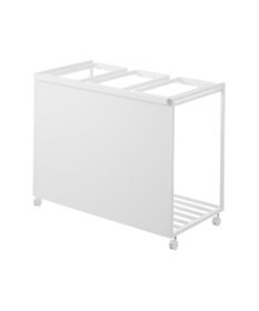 tower 目隠し分別ダストワゴン タワー 45L 3分別 ホワイト