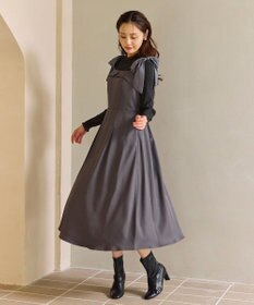 Feroux シアーリボンショルダー ジャンパースカート