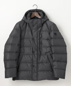 JOSEPH ABBOUD 【撥水/軽量/防風/フード取り外し可/ダウン】インターレースカルゼ  ダウン ブルゾン