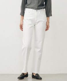 J.PRESS LADIES 【洗える】BASIC STRETCH DENIM ボーイフィット デニム ホワイト系