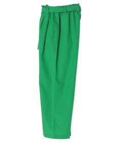 Green Parks 綿麻混リボン付ワイドパンツ