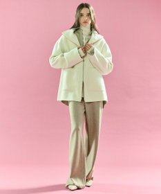 BEIGE， ZION / ウールスタンドカラーショートコート