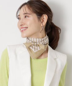 MOONBAT 【洗える/日本製】MACKINTOSH PHILOSOPHY チェックロゴ コットンスカーフ 65cm×65cm