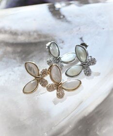 Tiaclasse 【安田美沙子さん着用・金属アレルギー対応】バタフライモチーフピアス