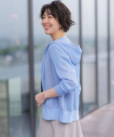 J.PRESS LADIES 【WEB限定カラーあり】SHEER LIGHT KNIT パーカー