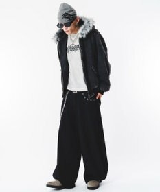 WEGO 【ユニセックス着用ITEM/MLサイズ展開】フェイクファーフードブルゾン