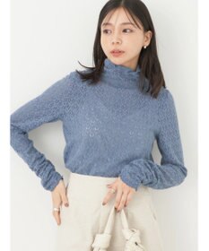 earth music&ecology 起毛レースハイネックインナー