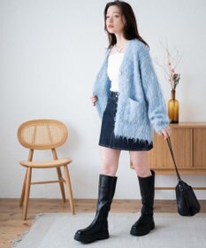 WEGO 【軽量】ブラッシュニットBIGカーディガン