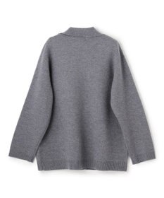 BEIGE， CHICORA / レザーポケット付きウールニットジャケット