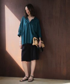 YECCA VECCA 【ORGABITS】5分袖スキッパーシャツ