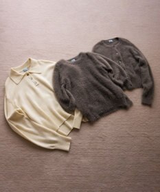 組曲 S カシミヤブレンドバルキーポロ ニット