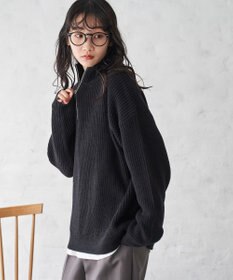 WEGO オーバーフィットハーフジッププルオーバー