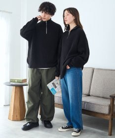 WEGO オーバーフィットハーフジッププルオーバー